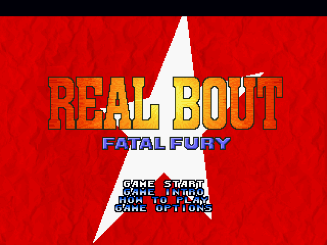Real Bout Fatal Fury title screen for Playstation